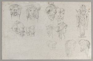Studies of Heads, ca. 1744. av Francesco Algarotti