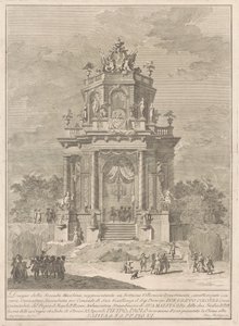 The Seconda Macchina for the Chinea of 1782: A Countryside Festival at Night, 1782. av Francesco Barbazza