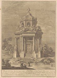 Prima Macchina för Kina 1782: Janus tempel byggt av Numa Pompilius av Francesco Barbazza, after Giuseppe Palazzi