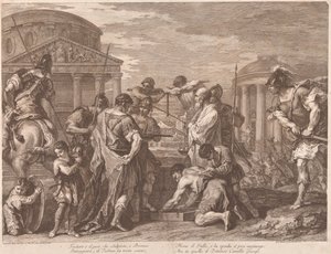 Camillus räddar Rom från Brennus av Francesco Bartolozzi