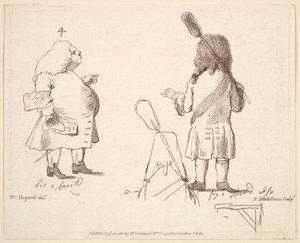 Karikatyrer av Lord Melcombe och Lord Winchelsea, 22 december 1781. av Francesco Bartolozzi
