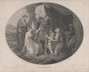 Coriolanus: Soldaternas Gud, för att skämma osårbara... Shakespeare, Cori..., 3 november 1785. av Francesco Bartolozzi