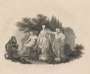 Demosthenes, Cicero och William Pitt, Earl of Chatham, 1750-1815. av Francesco Bartolozzi