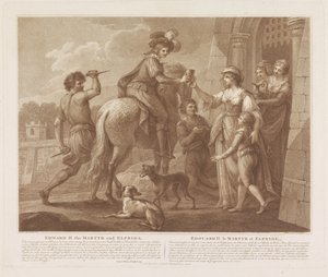 Edvard II av Martelaar i Elfrida Edward II Martyren och Elfrida (titel på objektet) Edward II Martyren och Elfriede (titel på objektet) av Francesco Bartolozzi