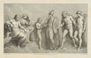 Herkules presenteras för Jupiter och Juno av Francesco Bartolozzi