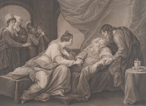 King Lear och Cordelia Shakespeare, King Lear, akt 4, scen 7, ca. 1783. av Francesco Bartolozzi