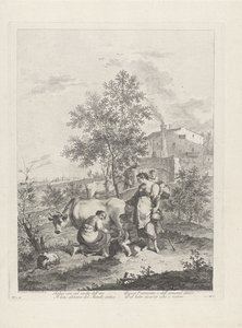 Landskap med mjölkpiga Landskap med bönder (serietitel) av Francesco Bartolozzi