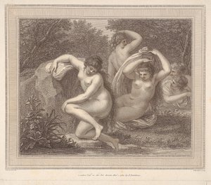 Nymfer och Diana badar av Francesco Bartolozzi