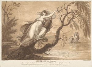 Ofelia, se Hamlet, akt 4, scen VII av Francesco Bartolozzi