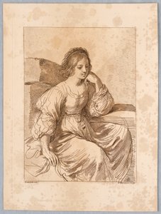 Porträtt av en dam av Francesco Bartolozzi