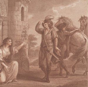 Prins Edmund, tillnamnet Ironside och Algitha, 1786. av Francesco Bartolozzi