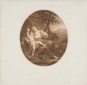 Sappho lyssnar på kärlek av Francesco Bartolozzi
