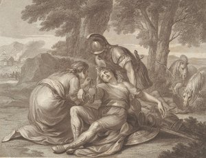 Tancred och Erminia av Francesco Bartolozzi