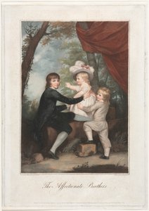 De tillgivna bröderna Lammbarnen, 1791. av Francesco Bartolozzi