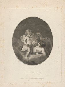 Venus Childing Amor av Francesco Bartolozzi