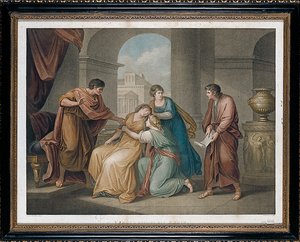 Vergilius läser sin Aeneid, 1796 av Francesco Bartolozzi