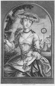 Ung kvinna, c1740-1810. av Francesco Bartolozzi
