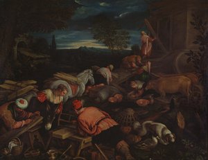 Bygger arken av Francesco Bassano