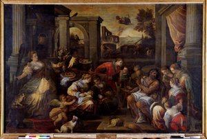 Hercules och Omphale Hercules, förälskad i drottningen av Lycia Omphale, tar sin spinnare