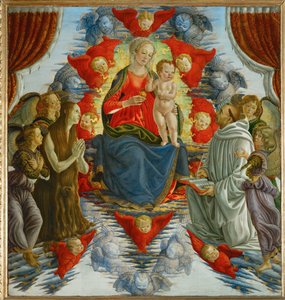 Madonna och barnet bland änglarna - La Vierge et l
