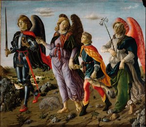 De tre ärkeänglarna och Tobit (målning