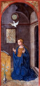 Bebådelse: Maria (målning, cirka 1549) av Francesco Brea