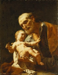 Saint Joseph och spädbarnet Kristus av Francesco Capella