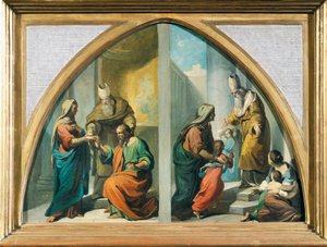 Vigsel och presentation av Jungfru Maria vid templet av Francesco Coghetti