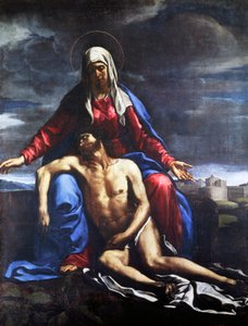 Piety, av Francesco Cozza (1605-1682), olja på duk, 221x167 cm.