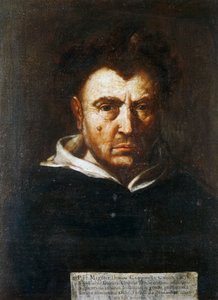 Porträtt av Tommaso Campanella (1568-1639), italiensk dominikansk filosof, målning av Francesco Cozza (1605-1682), ca 1630