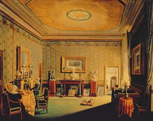 Salong i Barbierrini-huset, 1830-40-talet av Francesco Diofebi