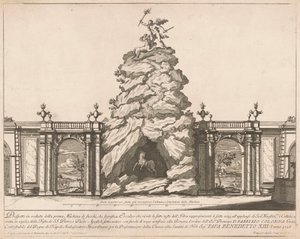 Prima Macchina för Kina 1726: Hercules and the Hydra av Francesco Faraone Aquila, after Alessandro Specchi