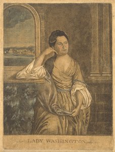 Lady Washington, ca. 1776 (mezzotint) av Francesco Fergola