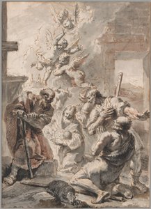 Tillbedjan av herdarna av Francesco Fontebasso