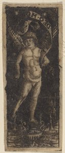 Kerub på en vas med inskription: "SOLI DEO HONOR" av Francesco Francia or Peregrino da Cesena