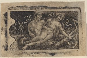 Triton och nymf av Francesco Francia or Peregrino da Cesena