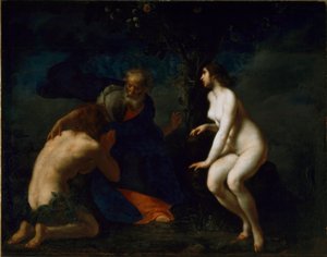Adam och Eva Målning av Francesco Furini