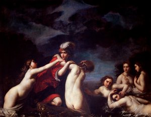 Hylas and the Nymphs Målning av Francesco Furini (1604-1646) Florens, Palazzo Pitti