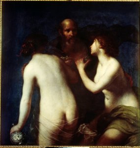 Loth och hans döttrar Målning av Francesco Furini (1604-1646) 1600-talets Madrid, Pradomuseet.