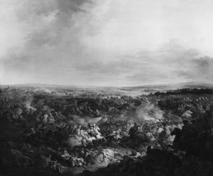 Den första dagen i slaget vid Fribourg, 3 augusti 1644