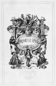 De trolovade, titelsida av Francesco Gonin (1808-1889) för 1840-1842 upplagan av roman av Alessandro Manzoni (1785-1873), Italien