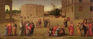 Josef presenterar sin far och sina bröder för farao, ca 1515