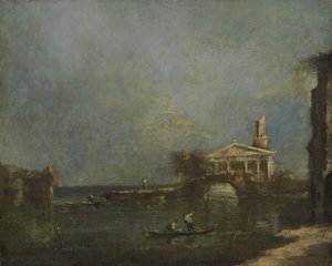 Lagun nära Venedig av Francesco Guardi (attributed to)