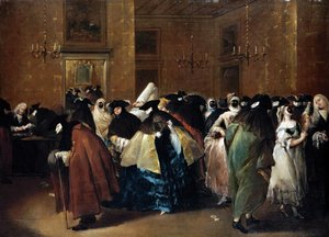 Kasino (Det reducerade) i Venedig - Guardi, Francesco (1712-1793) - Olja på duk - 77,5x107,5 - Privat samling av Francesco Guardi