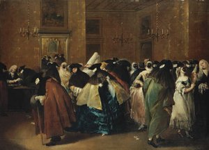 Casino Den reducerade i Venedig av Francesco Guardi