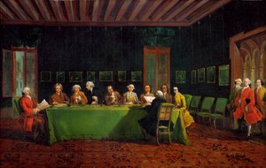 Diplomatiskt möte av Francesco Guardi