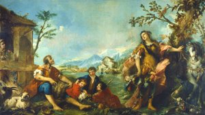 Erminia och herdarna, 17501755 av Francesco Guardi