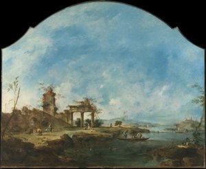 Fantastiskt landskap, c.1765 av Francesco Guardi