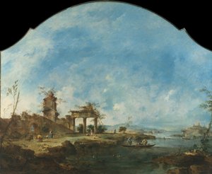 Fantastiskt landskap, ca. 1765. av Francesco Guardi