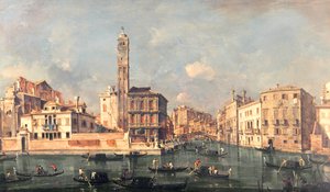 Canal Grande: San Geremia och ingången till Cannaregio av Francesco Guardi